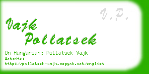vajk pollatsek business card